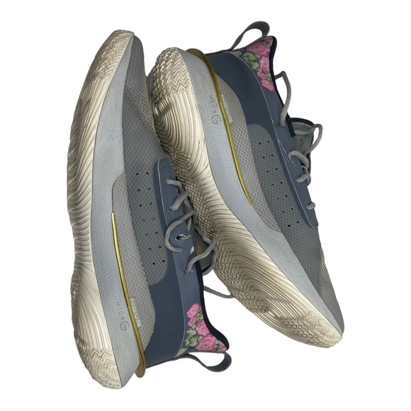 Under Armour Curry 7 Chinese New Year 2020 Men's 13 Gray Pink Floral - Picture 13 of 16